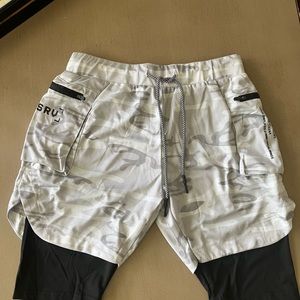 ASRV Men's Double Deck Running Bermuda Camouflage Shorts